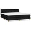 Maison Exclusive - Sommier à lattes de lit avec matelas Noir 160x200 cm Tissu