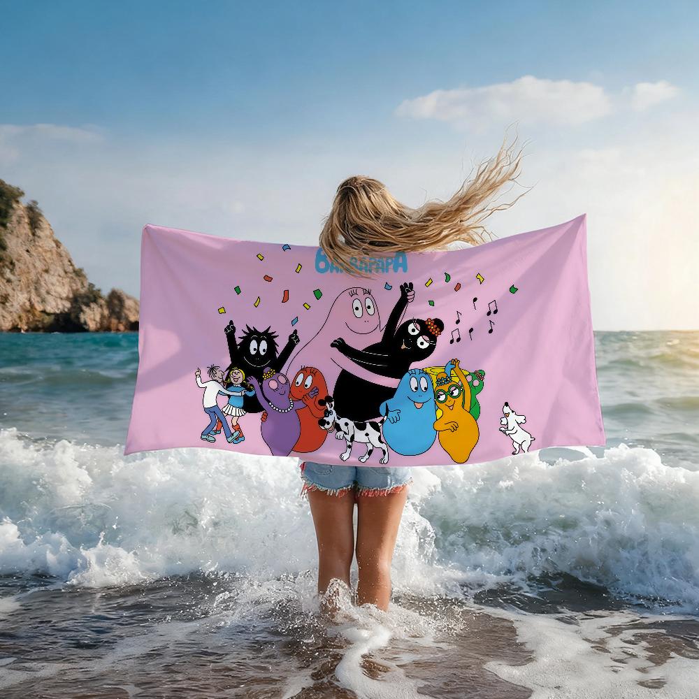Anime B-Barbapapa Birthday Towel Towels For Beaches Yoga Studios Gyms Hot Springs Swimming Pools And Picnics