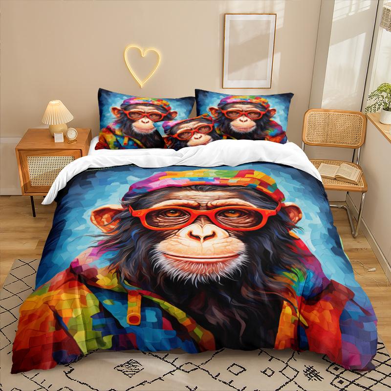 Animation Series 3D Digital Printing Three-Piece Bedding Kit Bed Sheet Quilt Cover
