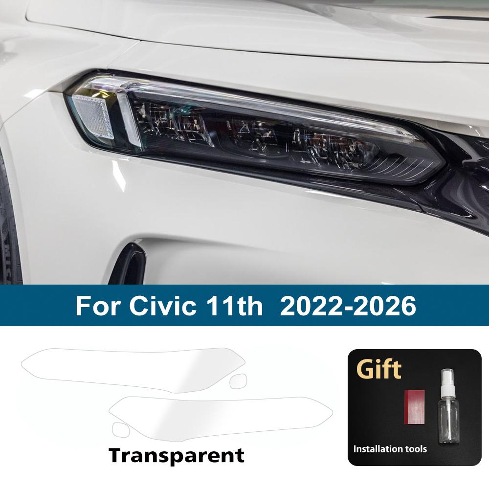 For Honda CR-V/HR-V/Vezel/Civic/Accord/Fit/Jazz/Pilot TPU Headlight Protective Film Smoke Black Anti-Scratch Vinyl Wrap Cover