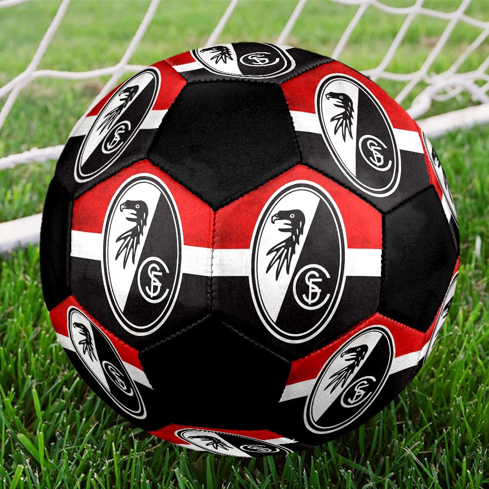 SC Freiburg Indoor Soccer Ball Colorful Machine Stitched PVC Size 5 Team Training Competition Ready Durable High-Bounce Cool Sports Gift