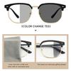 Fashion Sunglasses For Women Lightweight Semi Rimless Small Square Sunglasses Unisex Uv Protection Photochromic Lens Fashion