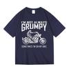 Vintage Motorcycle Locomotive Heavy Machine Fleet Ride Club Printed TShirt Crew Neck Pullover Summer Men and Women