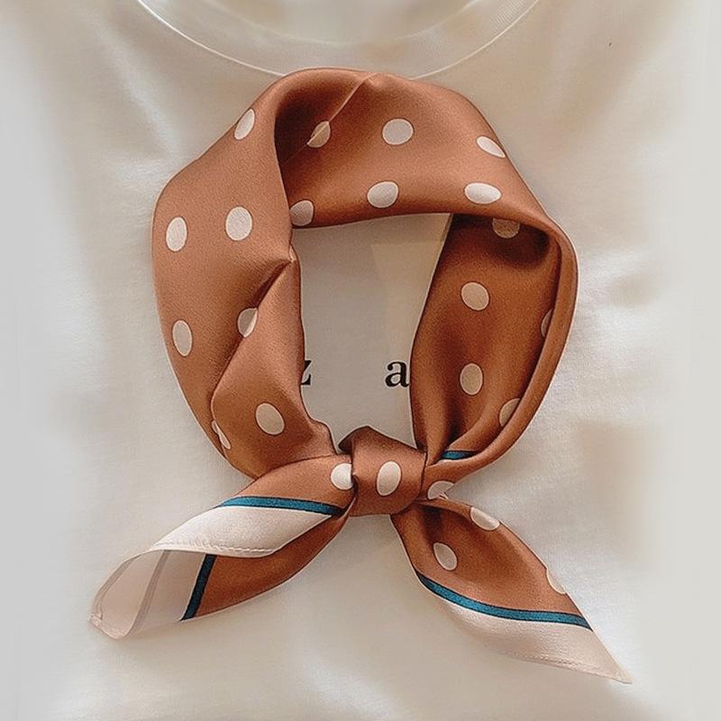 Seidenschal Damen Herbst und Winter Senior-Gefühl High-End Damen Winter vielseitiger Schal orange neuer Schal kleines quadratisches Tuch