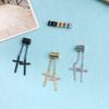 Set of 3 Pairs Non-perforated Magnet Stud Earrings Stainless Steel for Cross Dangling Earrings Clip On Jewelry for Women