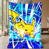 Pokémon Printed Flannel Throw Blanket Soft Warm Lightweight All Season Blanket for Sofa Bed Camping Home Decor Holiday Gift