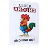 Metal Wall Art Chicken Coop Decor Funny Chicken Sign Cluck Around Find Out