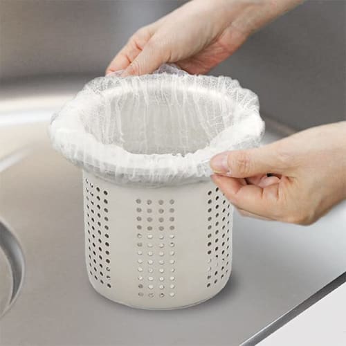 NEIGHBOR CLOWN Deep Drain Net, Drain Net for Sinks, Triangular Corners, Stretches for Easy Installation, 40 Sheets, Antibacterial Drain Bags, Stocking