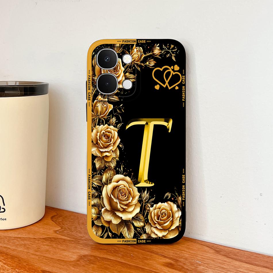 For Vivo Y500i / Y31D Phone Case Couple Letters Shockproof Full Coverage Funda For Vivo Y 31d Y 500i Soft Liquid Silicone Cover