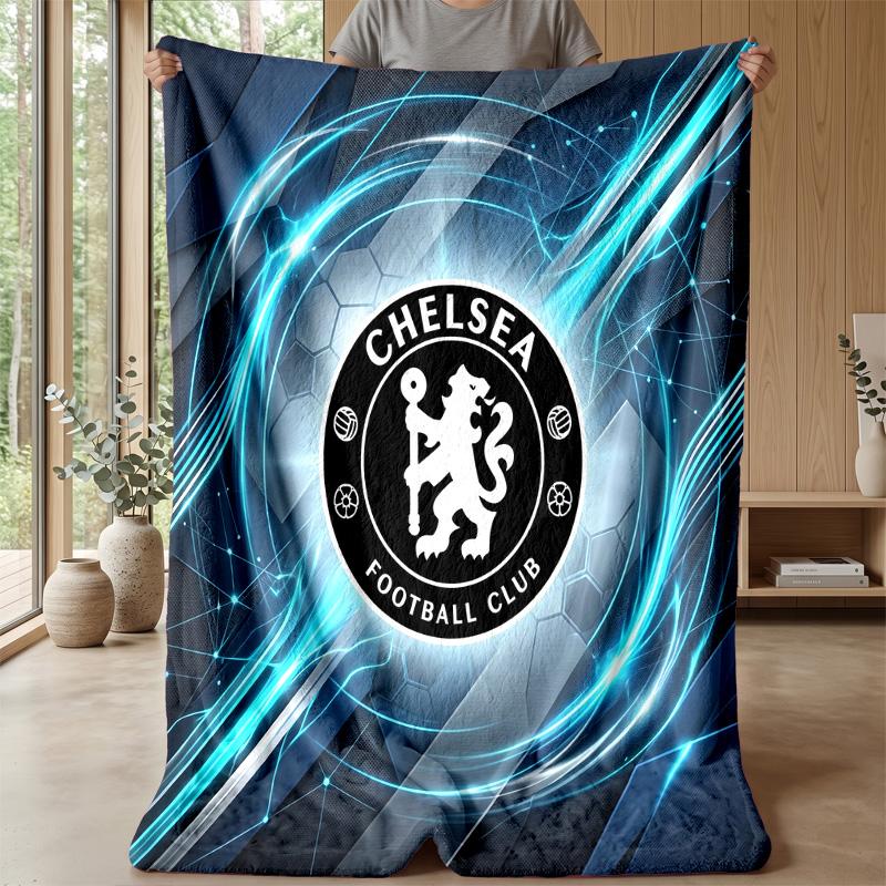 Chelsea FC Theme blanket Soft Flannel Blanket Plush Throw Blanket Cozy Sofa Bed Blanket for Home Decor
