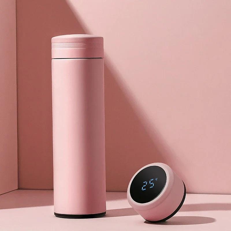 500ml termoska s displejem na termoska Nerezová dělená termoska Venkovní vakuově izolovaný hrnek dárek ke Dni otců