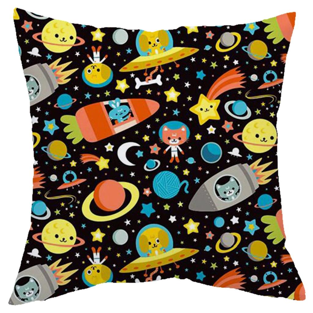 Universe Sun Planet Decorative Pillowcase Living Room Office Home Pillowcase Car Ornaments