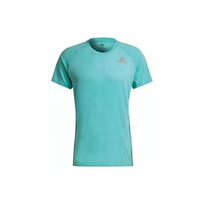 Camiseta Esportiva Adi Runner com Gola Redonda Refletiva Masculina Verde Menta GJ9888