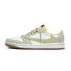 Travis Scott x Air Jordan 1 Sprout Green Hook Shadow 7.0 Low Protiskluzové Nízké Vintage Basketbalové Boty DZ4137-700(Tým1897-)