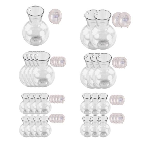 1/2/3/4/6/8Pcs Window Propagation Station Plant Propagation Glass Bulb with Suction Cup Transparent Planter Propagation Planter Terrarium Vase