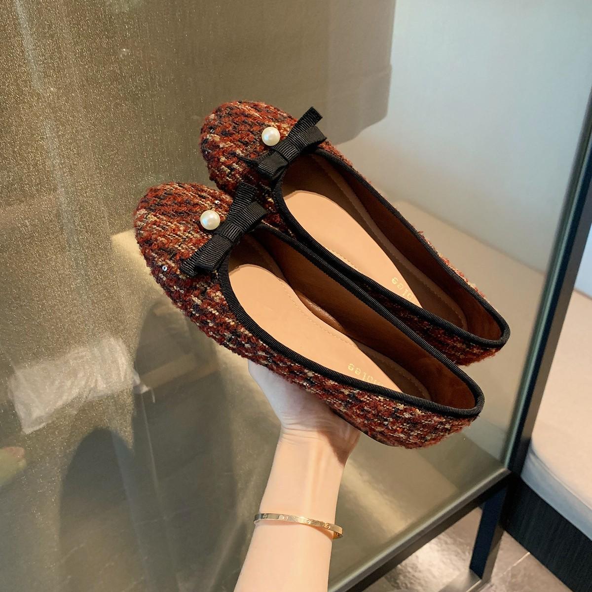 

Grape mother has the same niche British square buckle leather small leather shoes British style retro thick heel one pedal loafers women 40