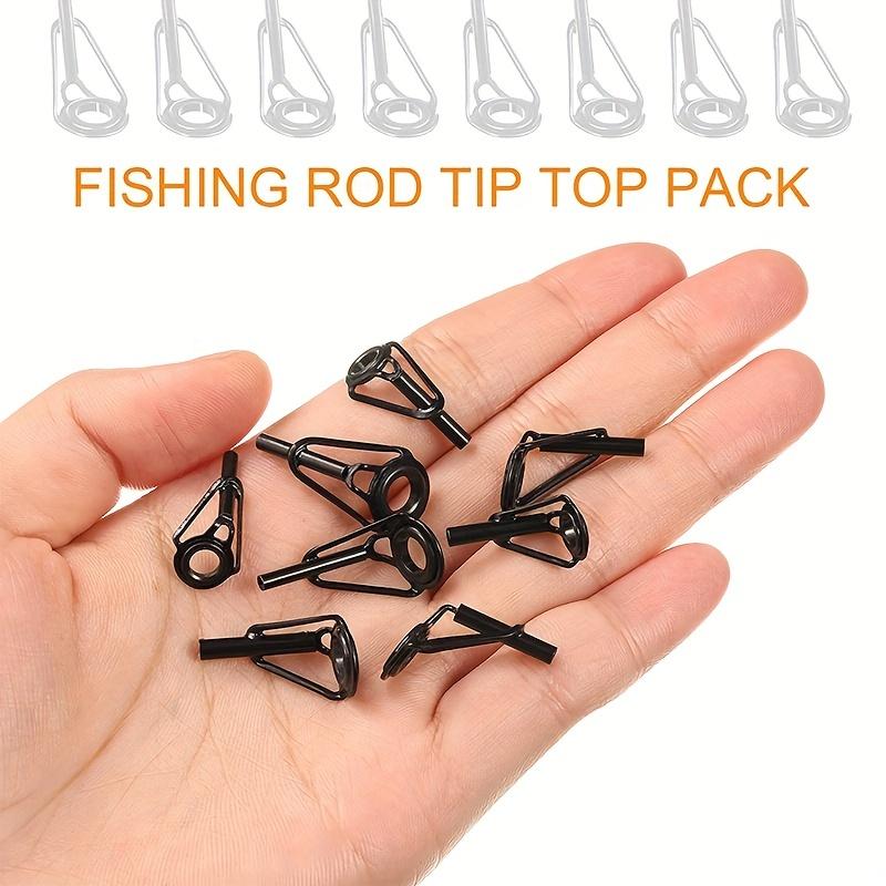 80pcs Ceramic Fishing Rod Guides High Carbon Steel Frame DIY Guide Tip Top Ring Repair Kit for Rod Building and Restoration260319