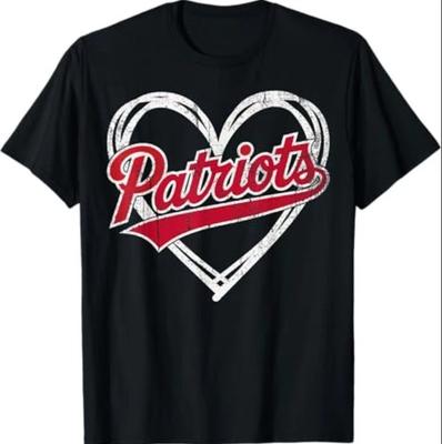 Vintage Patriots Schulsport Go Patriots Liebe T-Shirt