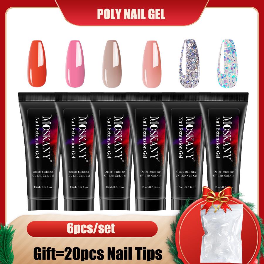 

Набор из 6 гелей для наращивания ногтей