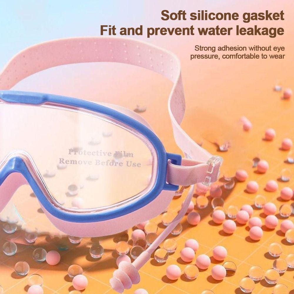 with Earplugs Kids Swimming Goggles Big Frame Swim Glasses Outdoor Sports Swimming Supplies