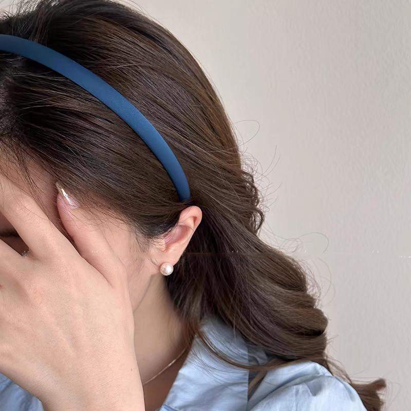 2 Stück Mode 1,2 cm Schmal Solide Lünette Haarbänder Stirnbänder für Frauen Männer Mädchen Vintage Reifen für Waschgesicht Werkzeug Haarbänder Accessoires