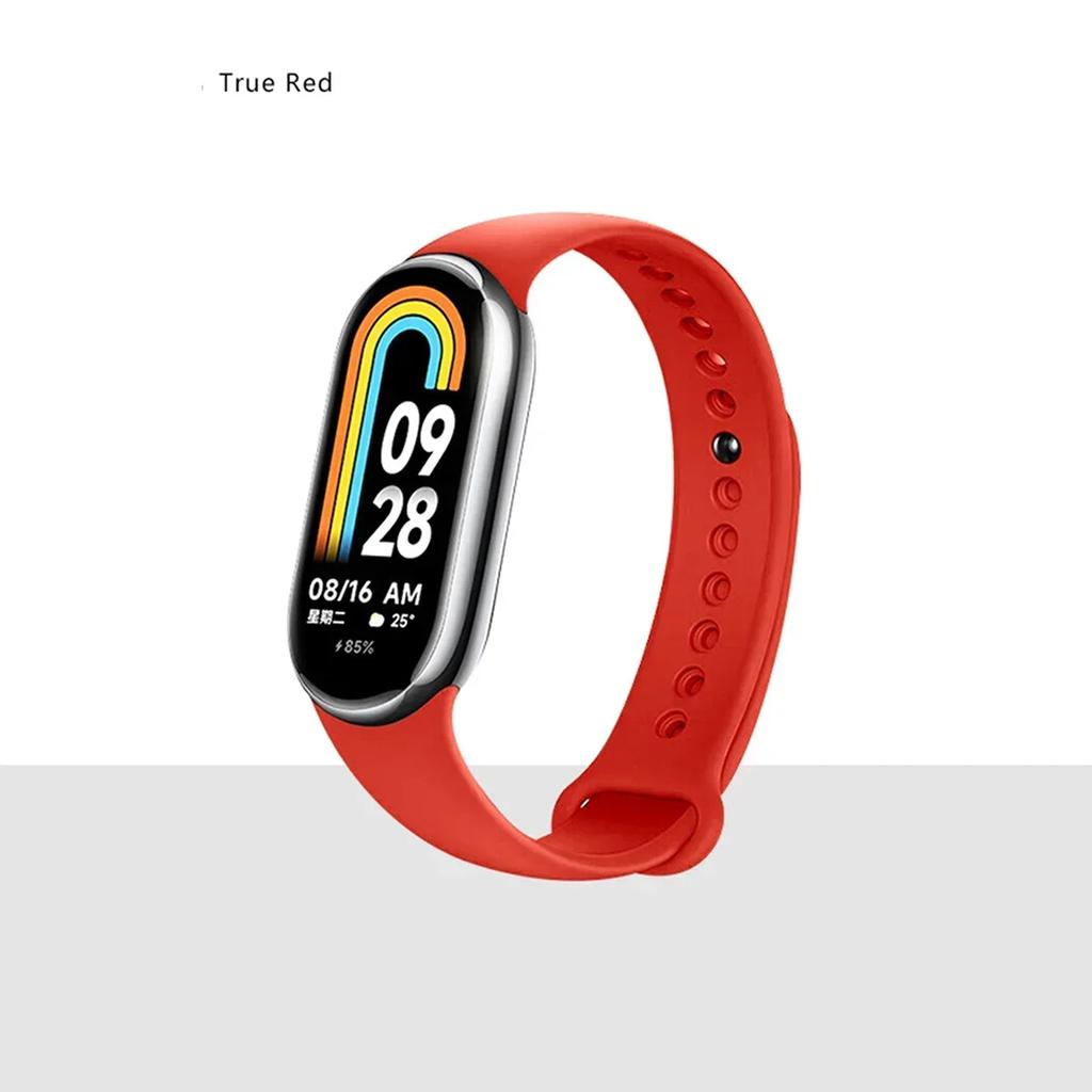 Silicone Strap for Xiaomi Mi Band 9 8 Strap NFC Sports Rubber Bracelet Wristband Pulseira Correa Smart for Mi Band 8/9 Accessory