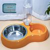 Automatic Double Bowl Pet Feeder: Dog & Cat Food and Water Bowl