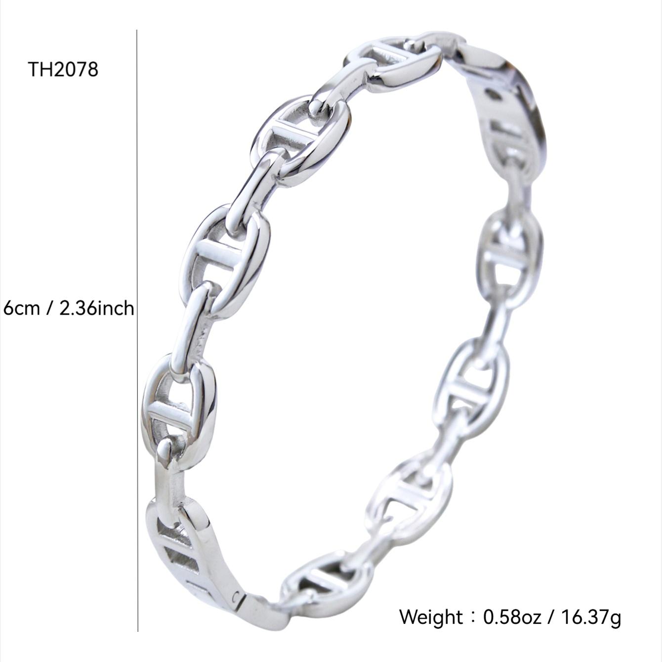 

Модный Элегантный Темпераментный Чувство Холодного Стиля Нержавеющая Сталь Позолота 18K Браслет-Пятачок Унисекс Циркон