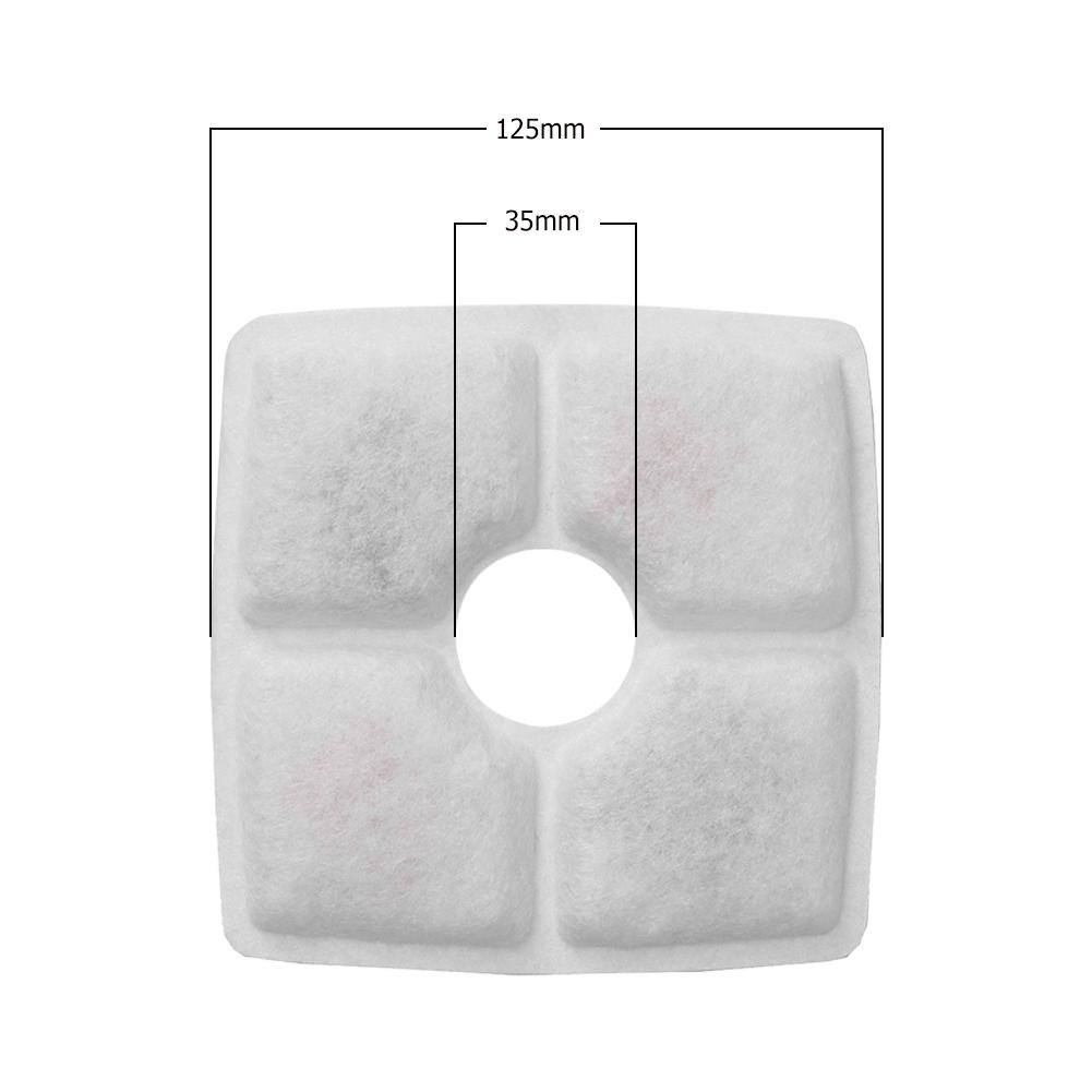 4/6/8/12 Stück Katzenbrunnenfilter Dreifache Filtration Trinkbrunnenfilter Quadratisch 125mm Haustier Wasserspenderfilter