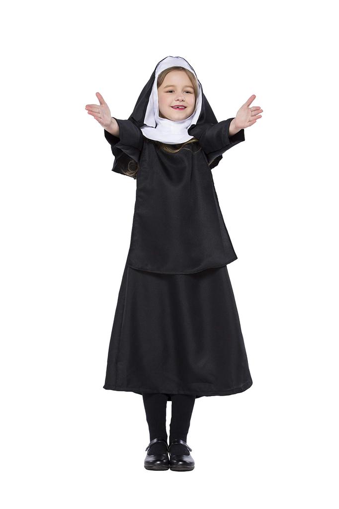 JUNDOMECY Halloween Cosplay Costumes for Church Costumes for School Cultural Halloween Girls, Sister, Nun, Saint, Monk, Pastor, Missionary, Maria,