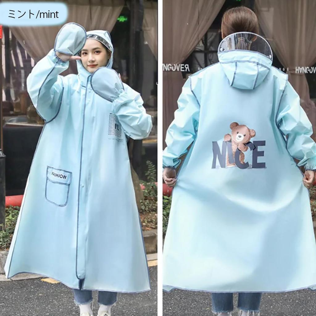 DIVA Rose and EVA Rain Cycling for Commuting and School Size Women's Men's Raincoat, Gear, Backpack, Poncho, Lightweight, Windproof, Waterproof,