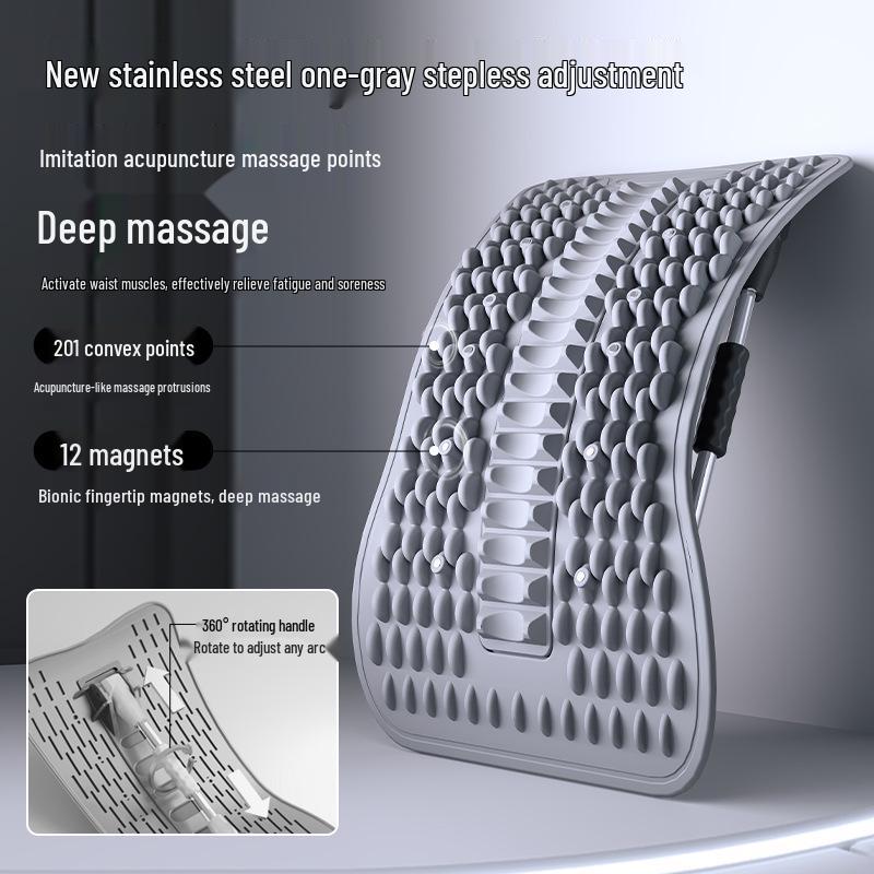 Cross-border Lumbar Support: Waist & Spine Corrector with Back Massage & Traction Fitness Equipment.