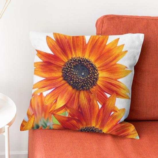 

Popular Pillow Cover Soft Touch Anti-Scratch Washable Elegant Yellow Floral Pattern Sofa Cushion Case