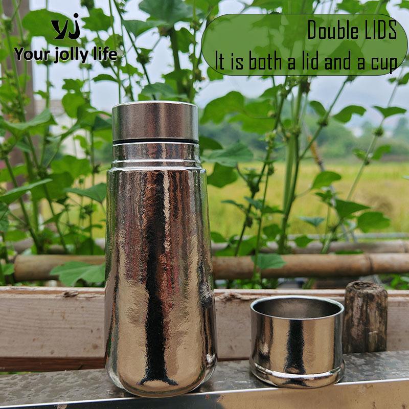 400ml Conical Pure Titanium Thermos Cup With Filter And Magnetic Cap,Double-layer Vacuum Flasks,Gift,Outdoor Health Water Bottle 400ml