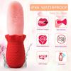 Realistic Licking Tongue Rose Vibrator Nipples Clitoral Stimulation G-spot Vibrator Adult Sex Toy for Women Female Masturbation