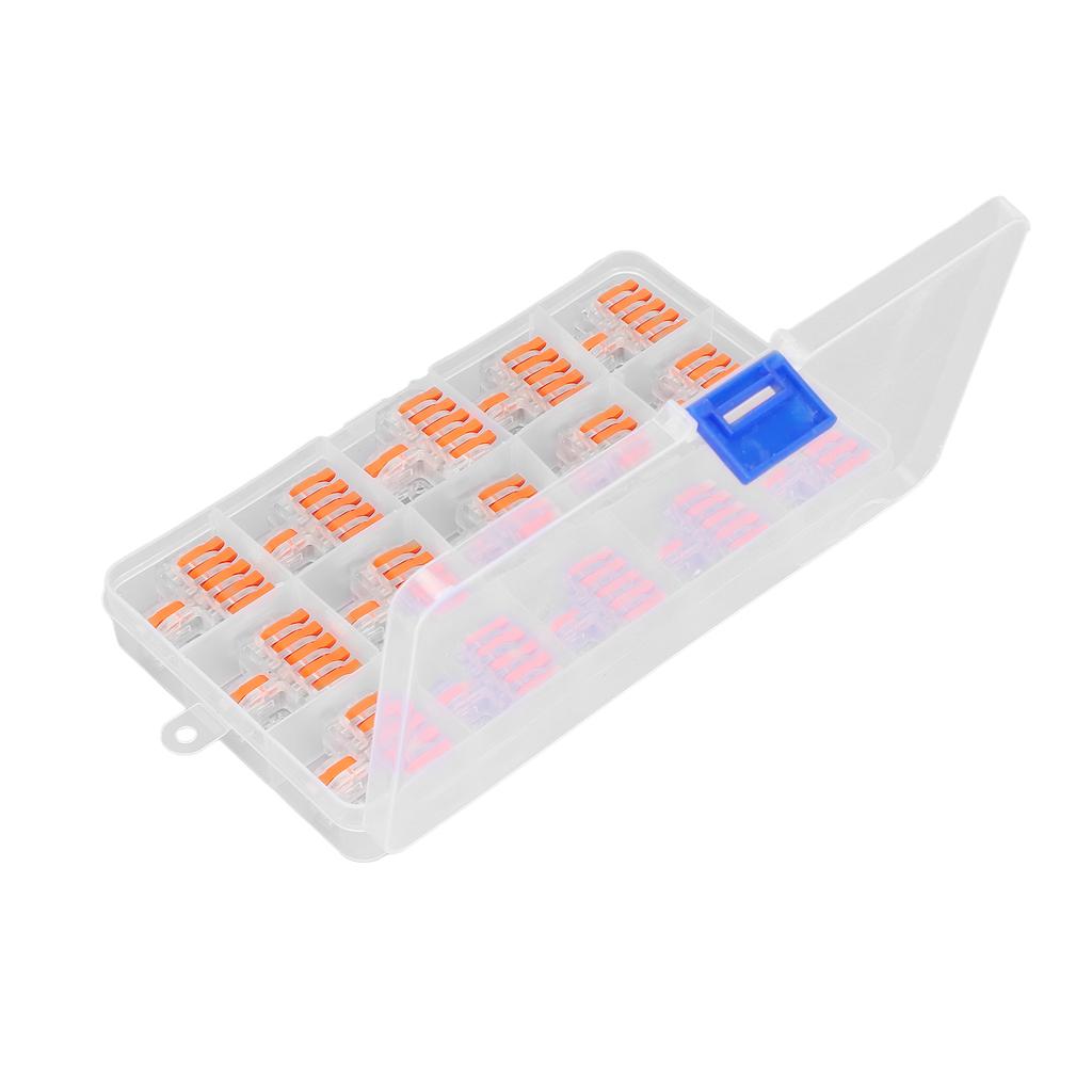 15PCS Wire Conductor Connector Quick Splicing Compact Splitter Terminals DF‑15 Transparent