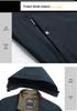 Removable Hood Spring-Autumn Dad's Business Casual Jacket for Middle-aged & Elderly