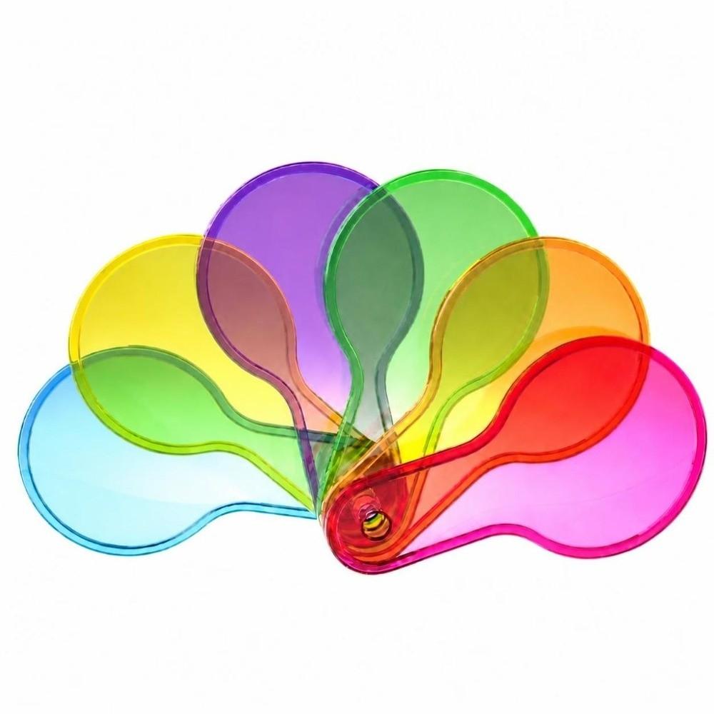 6Pcs Translucent Optics Color Filter Plate Set Montessori Science Teaching Supplies Students