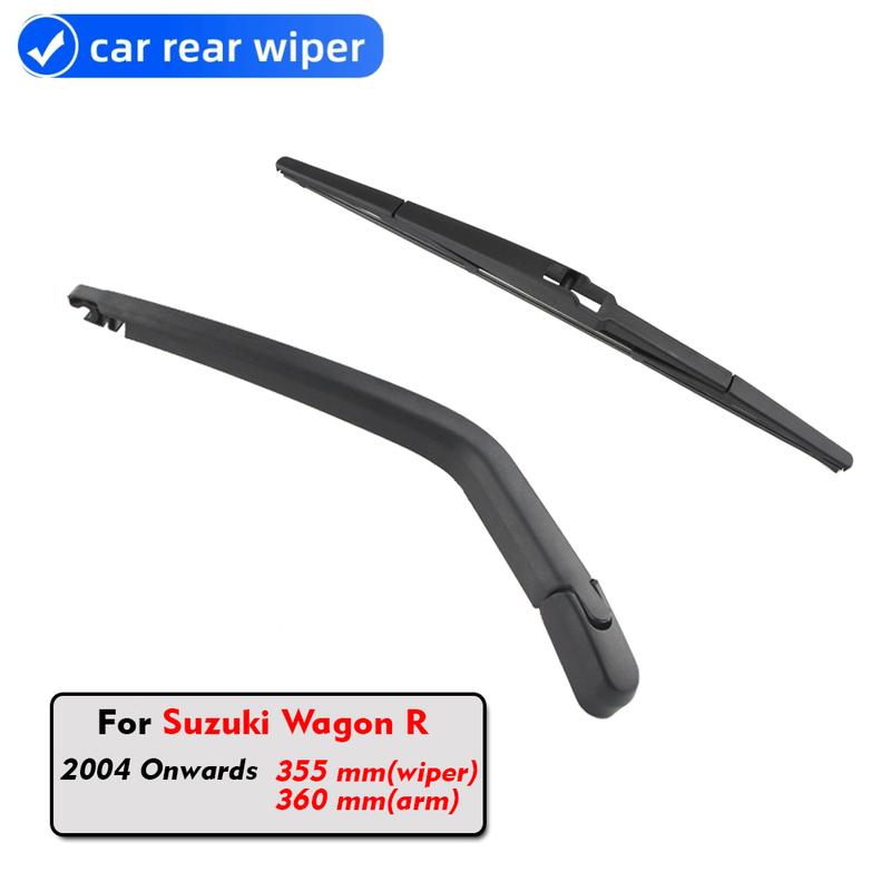 Car Rear Wiper Blade Blades Back Window Wipers Arm For Suzuki Wagon R Hatchback (2004 Onwards) 355mm Auto Windscreen Blade