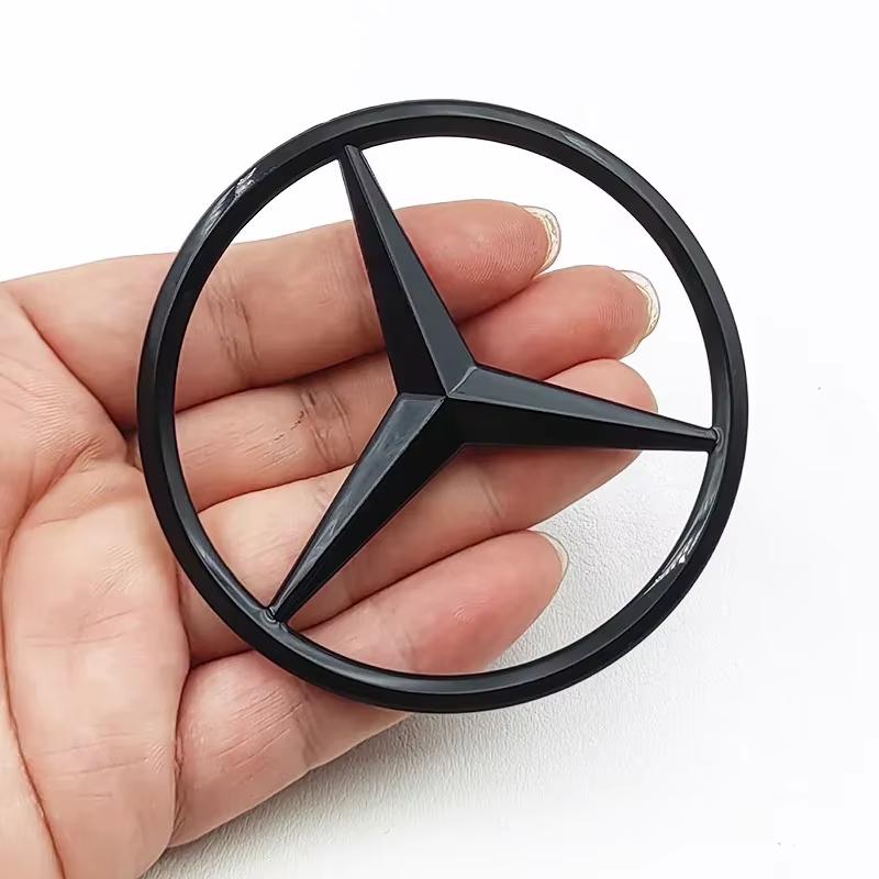 CRH1 3D ABS Black C63 Logo Letters V8 BITURBO Badge Car Rear Star Sticker Luggage AMG Badge For Mercedes Benz C63 AMG W205 C205 Class
