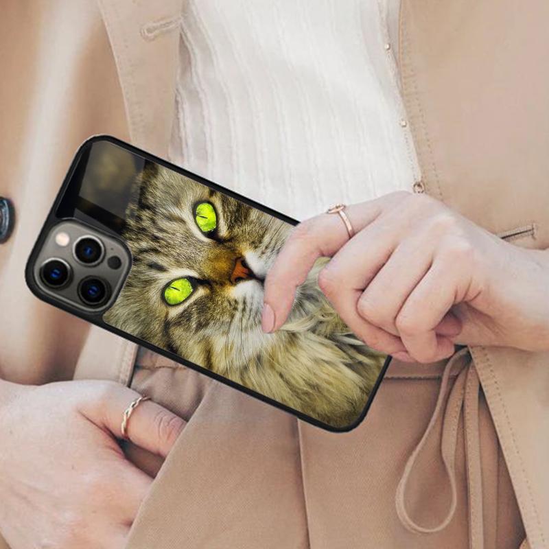 Cat Staring Eye Magnetic Phone Case For APPLE iPhone 17 Air 16 14 13 12 Pro Max 15 Plus Wireless Charge With MagSafe Cover