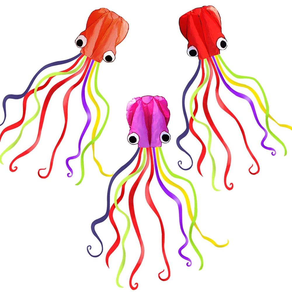 Octopus Cartoon Flying String Long Tail Kite Octopus Kite 3D Octopus Kite Animal Kite Flying kite
