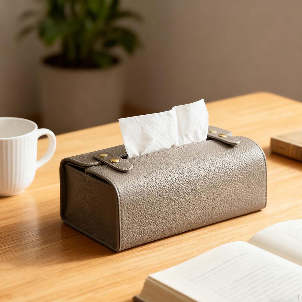 Taschentuchboxabdeckung Gesichtspapierhalter Dekorativ Modern Servietten Spender PU Leder