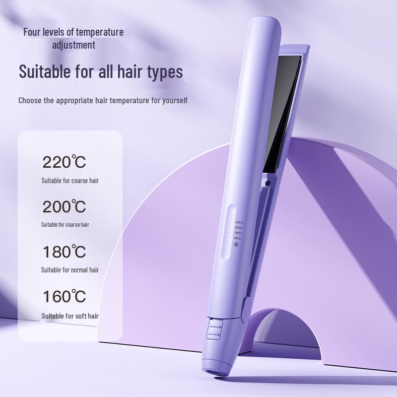 Dual-Use Negative Ion Hair Styler: Straightener & Curler - Gentle, Non-Damaging Heat Plate