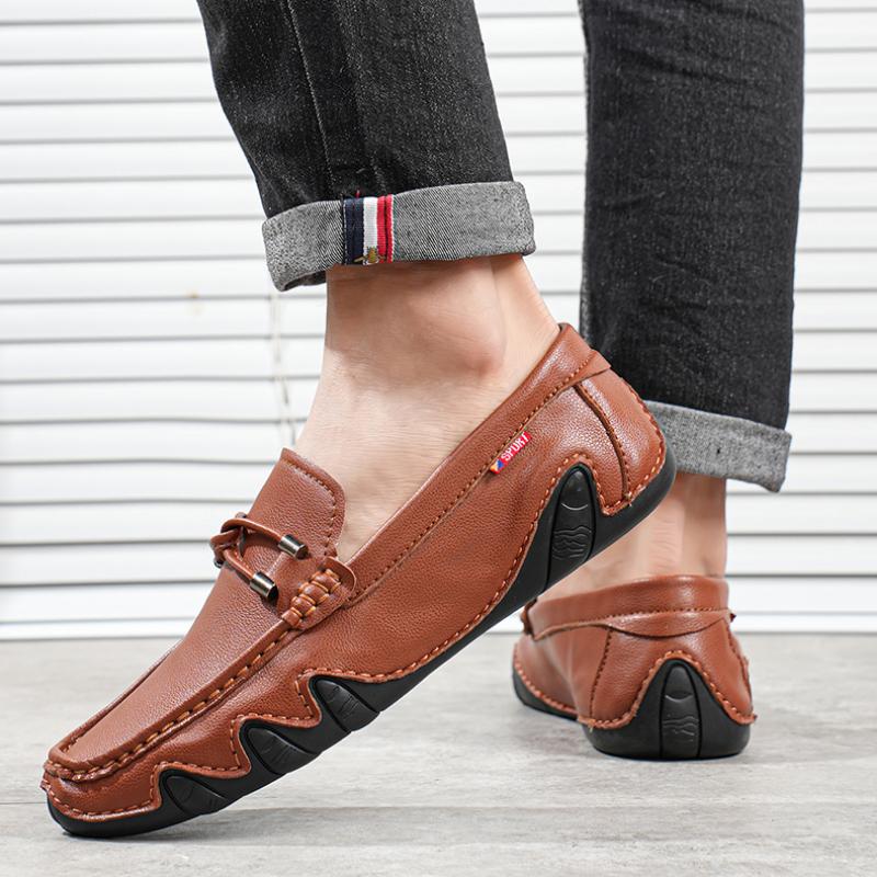 Módní ležérní pánské tenisky Luxusní kožené mokasíny Pohodlné černé společenské boty 2024 Klasické společenské mokasíny Letní