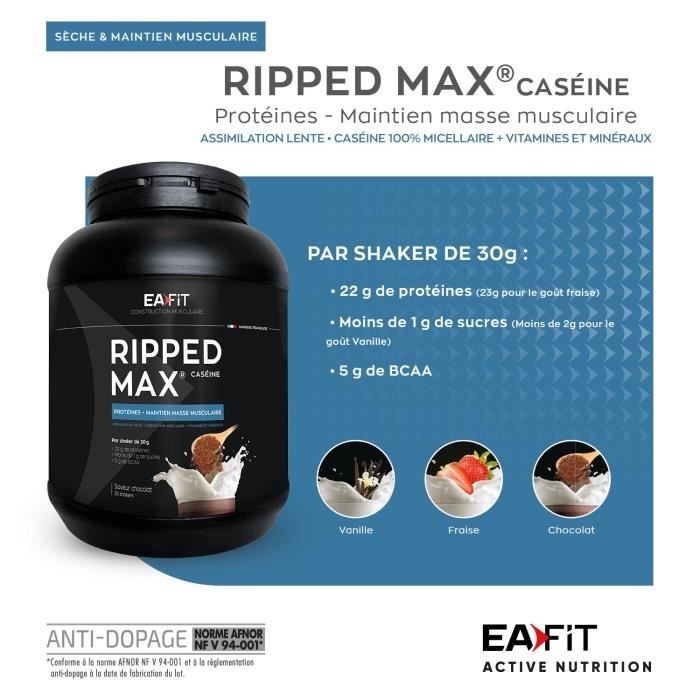 Eafit Ripped Max Caséine Goût Chocolat 750g