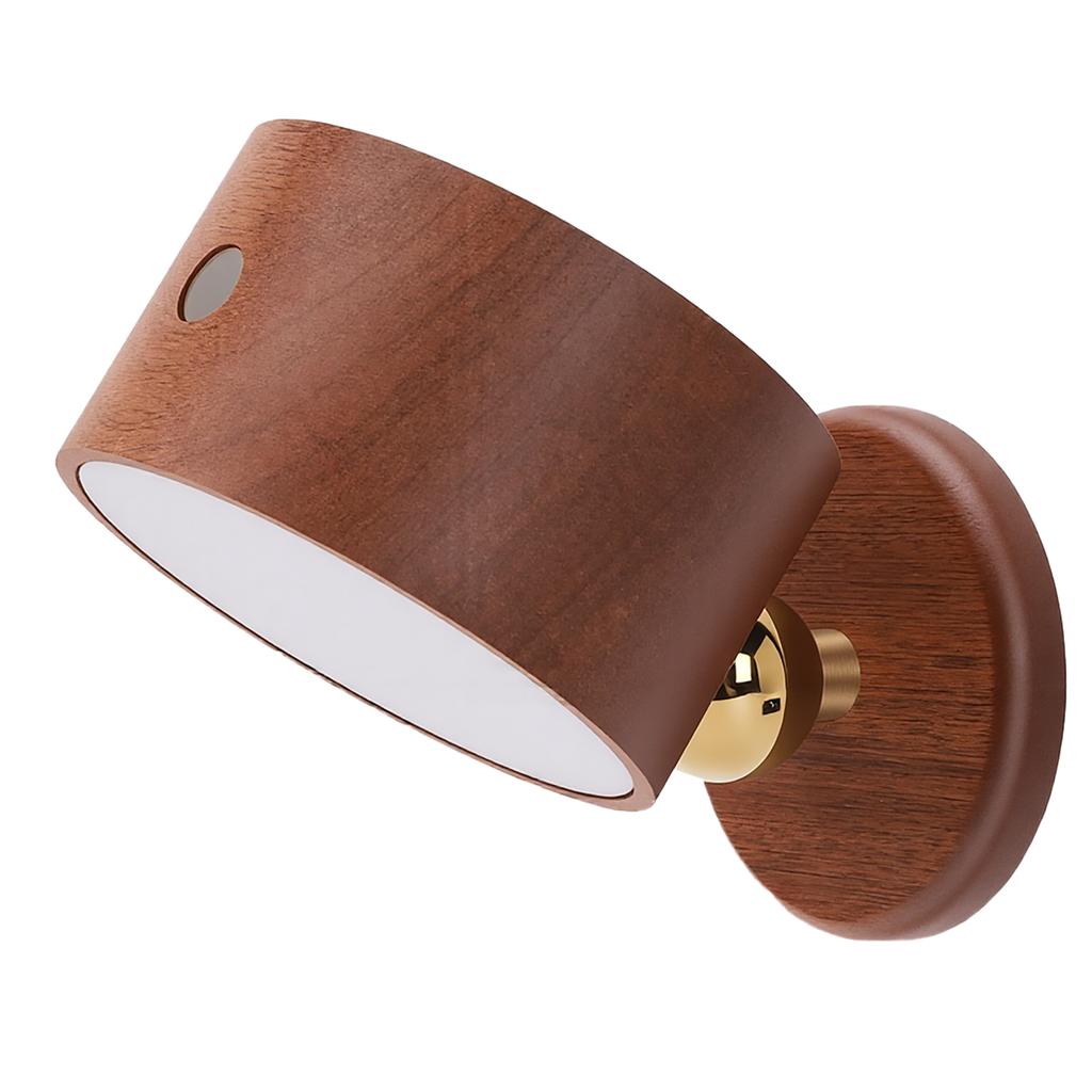 Wall Light LED Solid Wood Rechargeable Magnetic Eye Caring Dimmable Wall Touch Control Lamp for Night Feeding