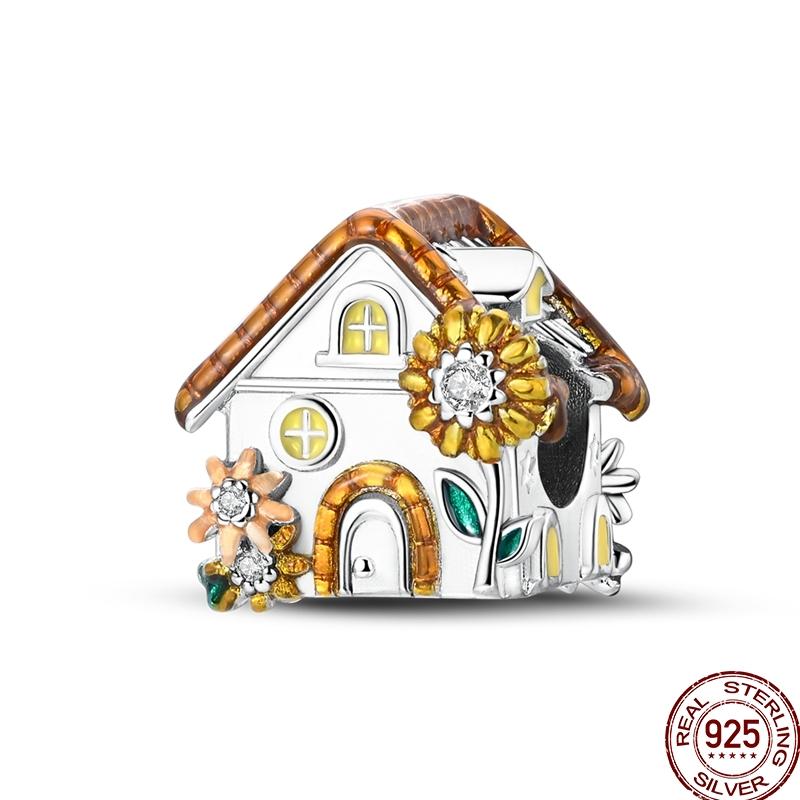 Original Copper Gold Series Charms Bead Sunflower Dogs Leopard Firefly Pendants Fit Bracelet Jewelry Gift Marking