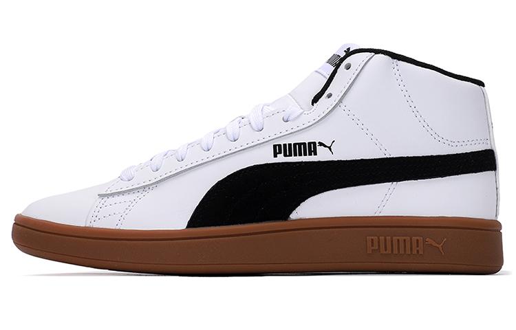 PUMA Unisex Smash V2 Mid Top Sneakers White 366924-14 35.5