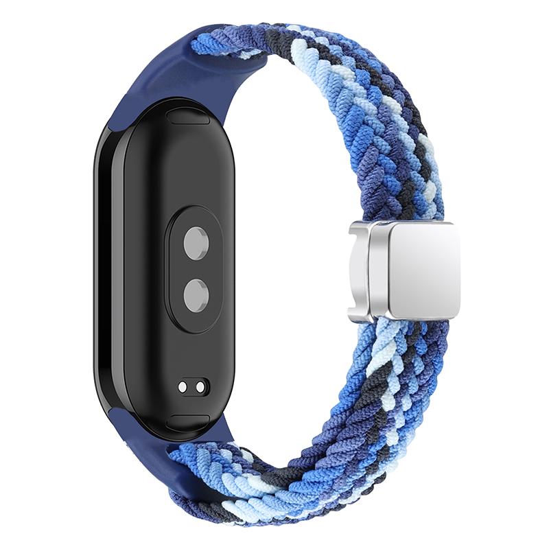

Magnetic Braided Nylon Strap for Xiaomi Smart Band 9 NFC/9/8 NFC/8 Replacement Watch Band Dazzle Blue